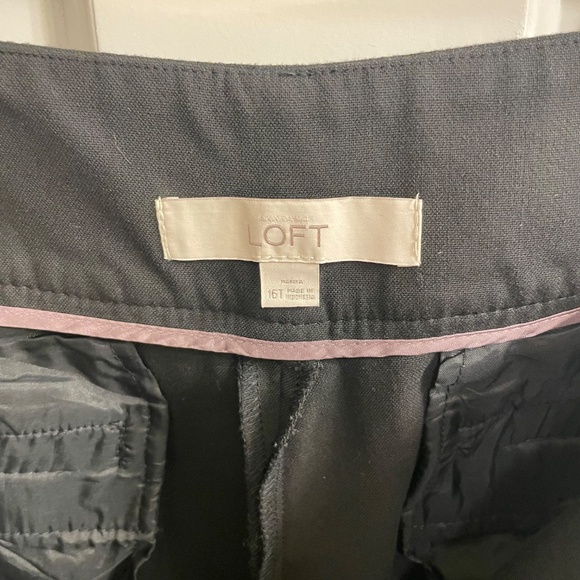 LOFT Marisa Fit, Wide Leg Trousers in Black, Size 16 Tall - Picture 7 of 8